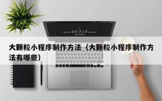 涉县大颗粒小程序制作方法（大颗粒小程序制作方法有哪些）